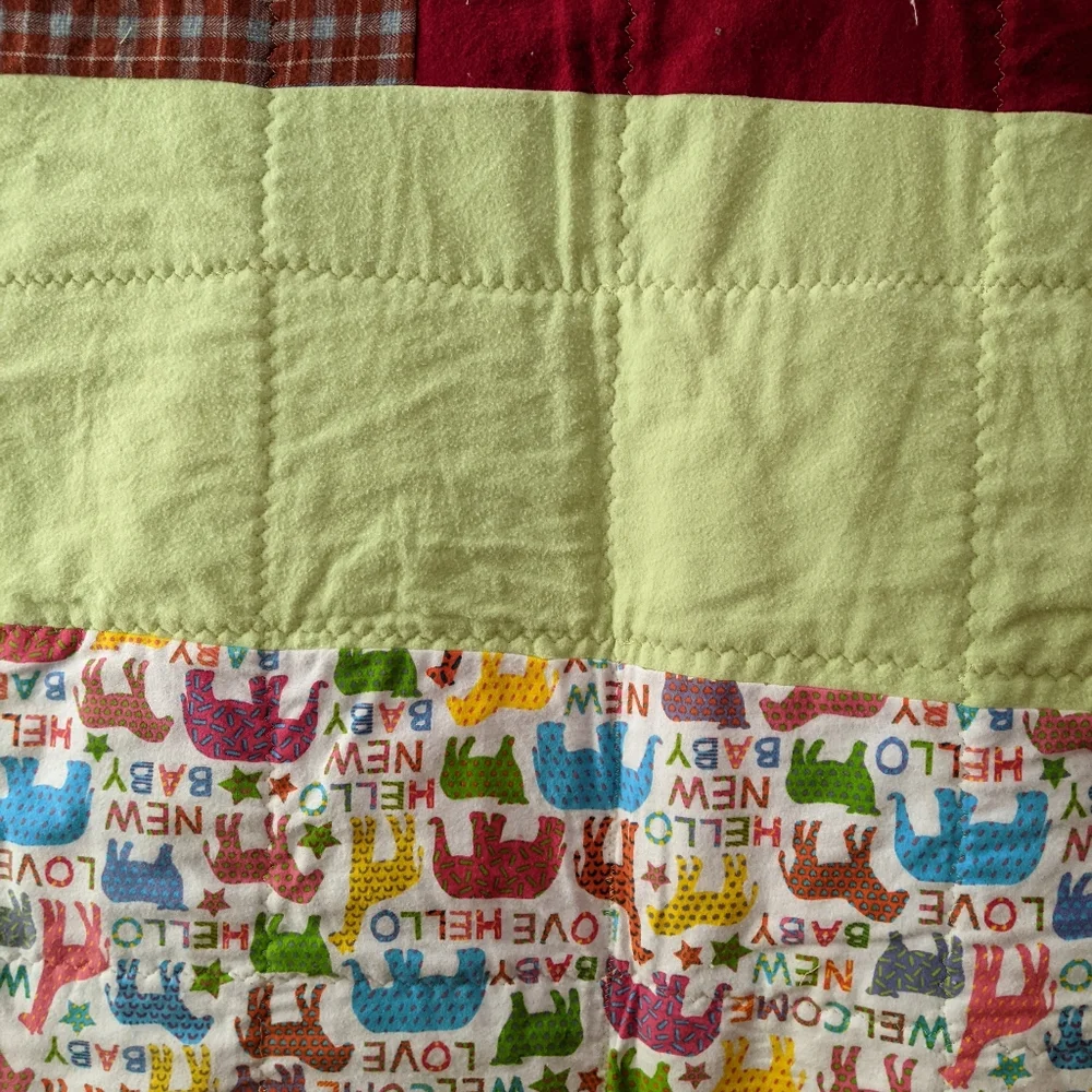 Soft Panda/Bear/Animal Flannel Baby Quilt, Bed or Tummy Time